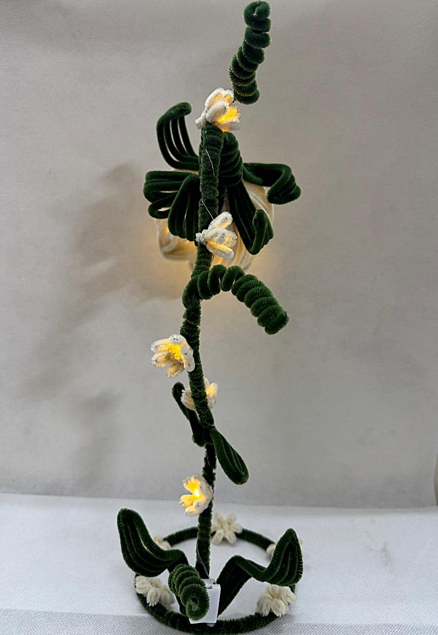 Lamp Pipe Cleaner Hand made Flower LED Lamp – Decorative Bedside Night Light