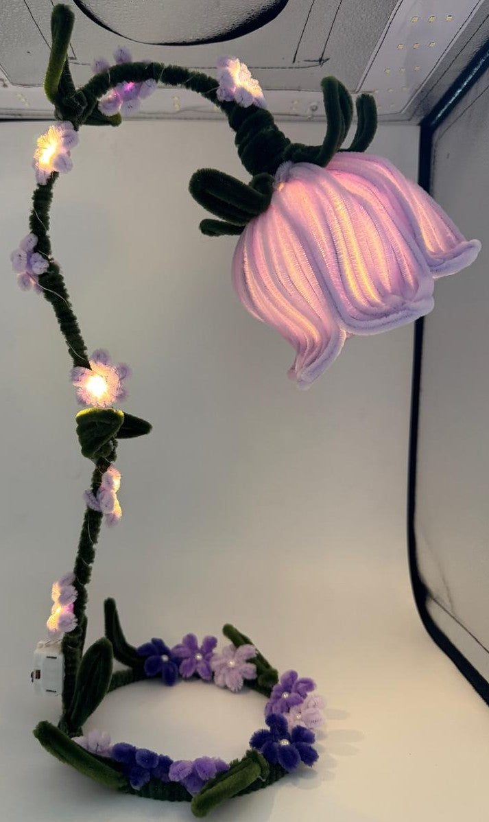 Lamp Pipe Cleaner Hand made Flower LED Lamp – Decorative Bedside Night Light