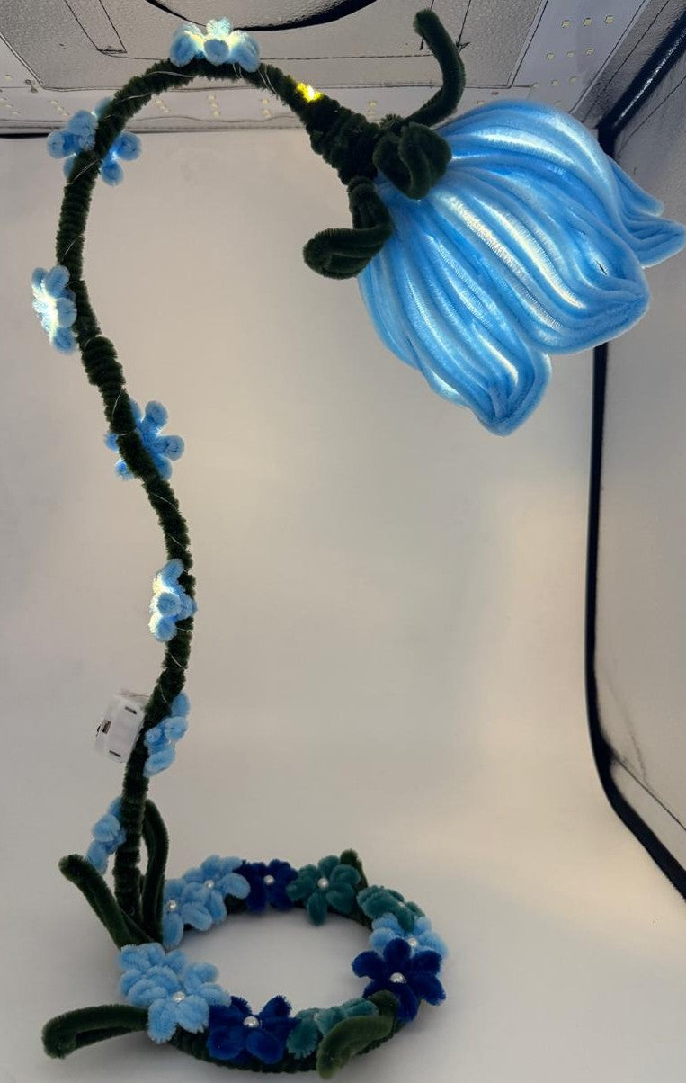 Lamp Pipe Cleaner Hand made Flower LED Lamp – Decorative Bedside Night Light