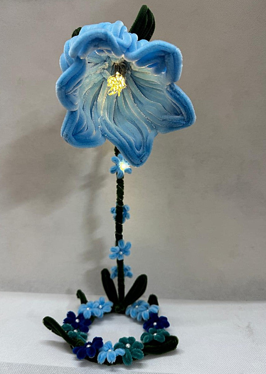 Lamp Pipe Cleaner Hand made Flower LED Lamp – Decorative Bedside Night Light
