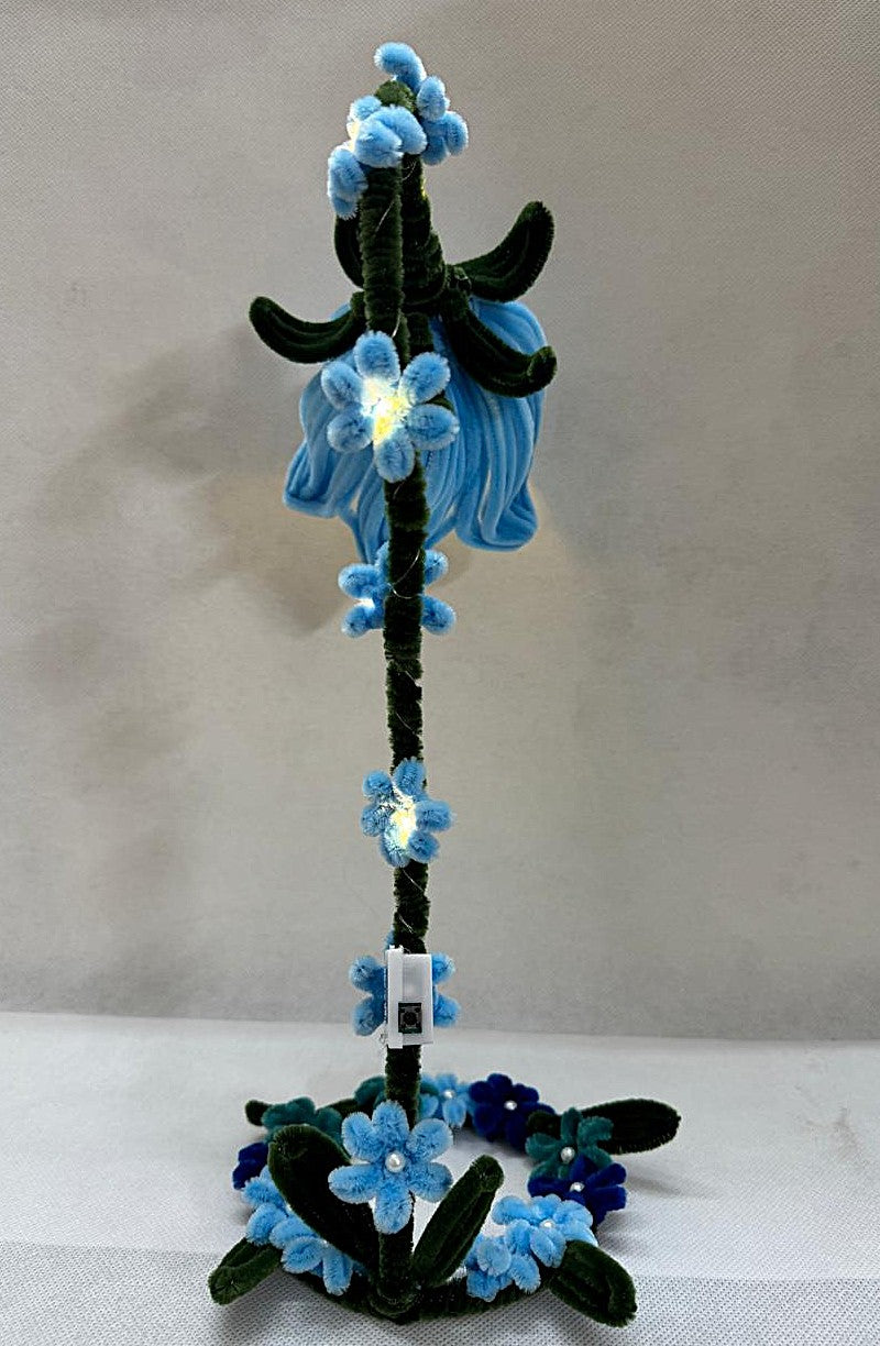 Lamp Pipe Cleaner Hand made Flower LED Lamp – Decorative Bedside Night Light