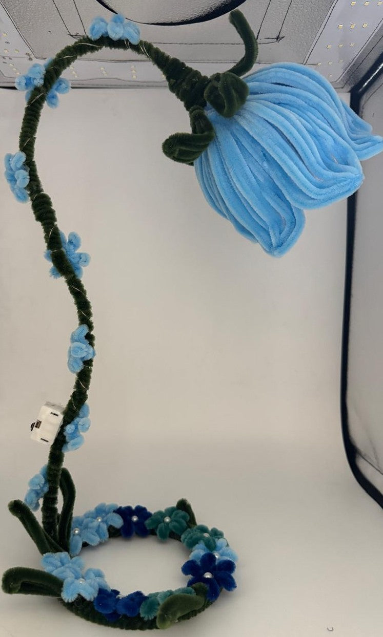 Lamp Pipe Cleaner Hand made Flower LED Lamp – Decorative Bedside Night Light