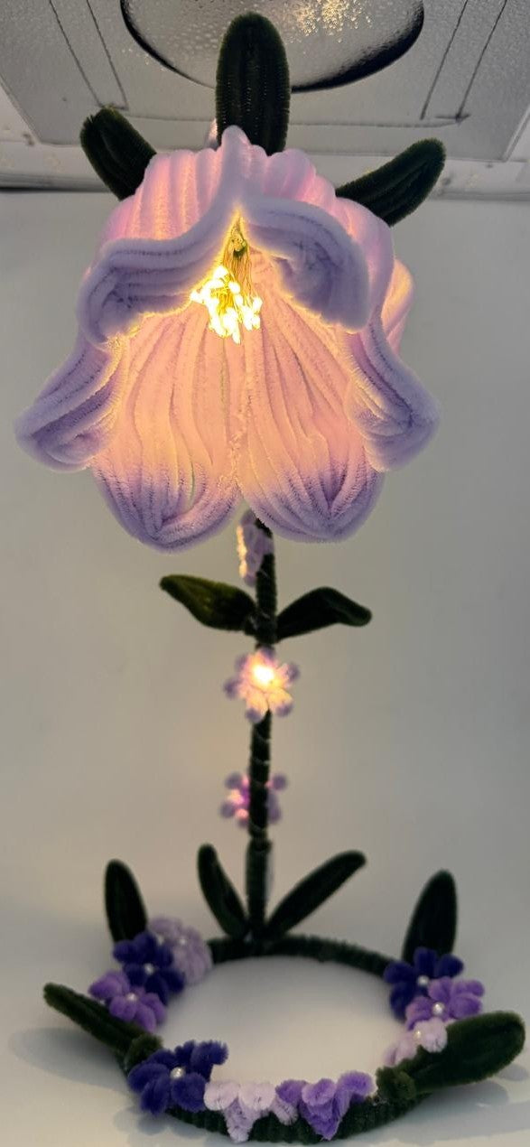 Lamp Pipe Cleaner Hand made Flower LED Lamp – Decorative Bedside Night Light