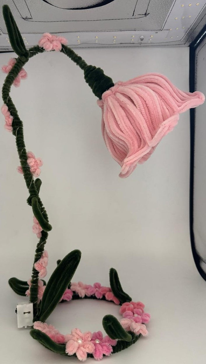 Lamp Pipe Cleaner Hand made Flower LED Lamp – Decorative Bedside Night Light
