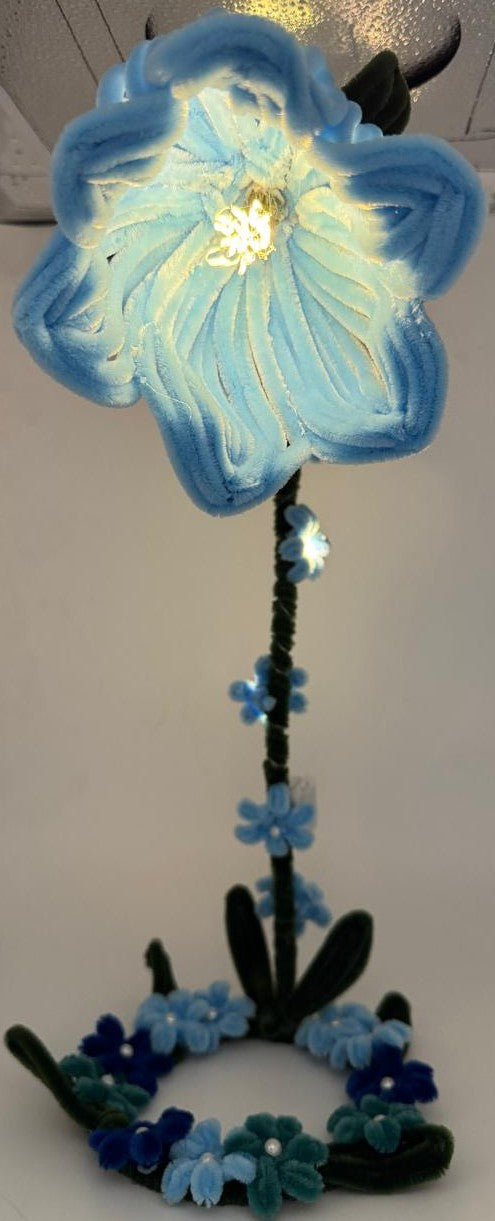 Lamp Pipe Cleaner Hand made Flower LED Lamp – Decorative Bedside Night Light