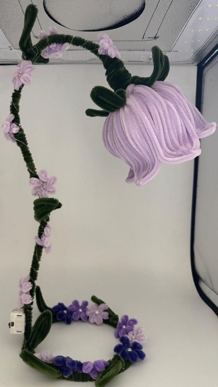 Lamp Pipe Cleaner Hand made Flower LED Lamp – Decorative Bedside Night Light