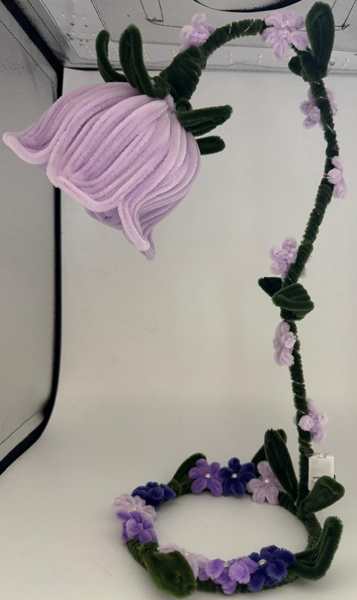 Lamp Pipe Cleaner Hand made Flower LED Lamp – Decorative Bedside Night Light