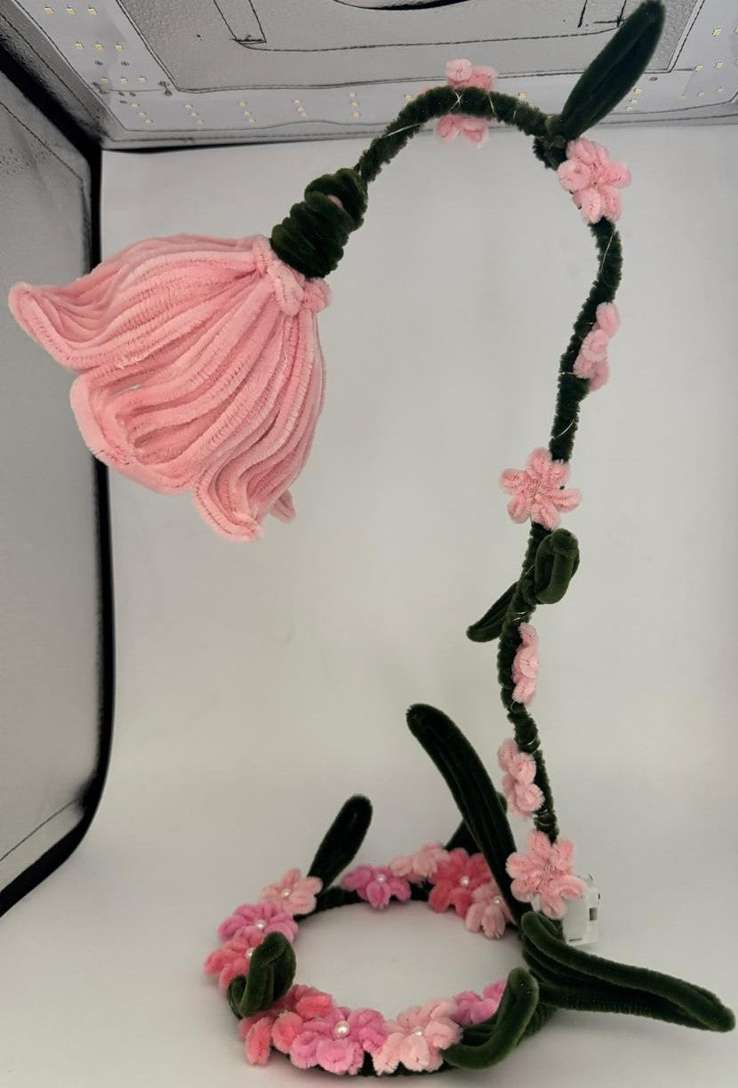 Lamp Pipe Cleaner Hand made Flower LED Lamp – Decorative Bedside Night Light