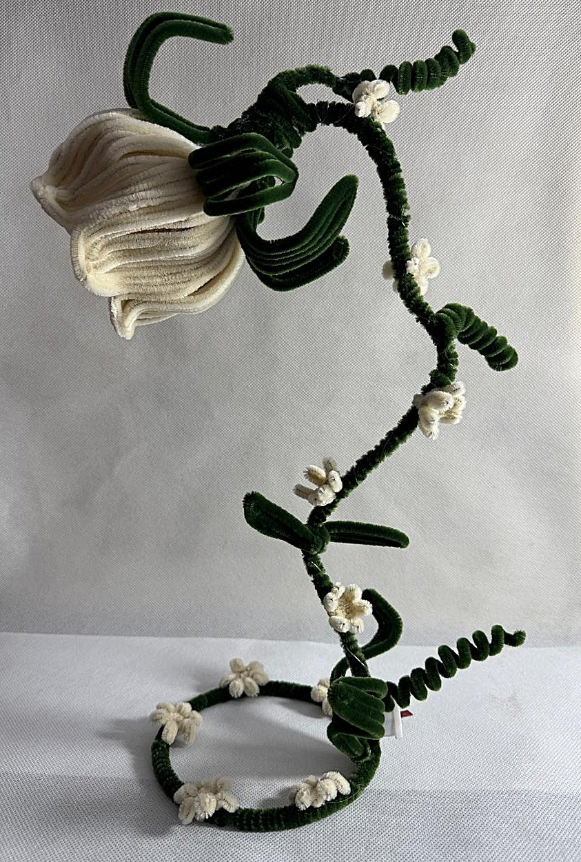 Lamp Pipe Cleaner Hand made Flower LED Lamp – Decorative Bedside Night Light