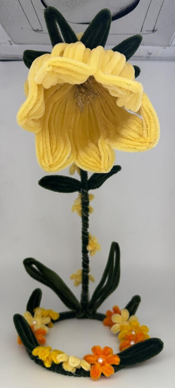Lamp Pipe Cleaner Hand made Flower LED Lamp – Decorative Bedside Night Light