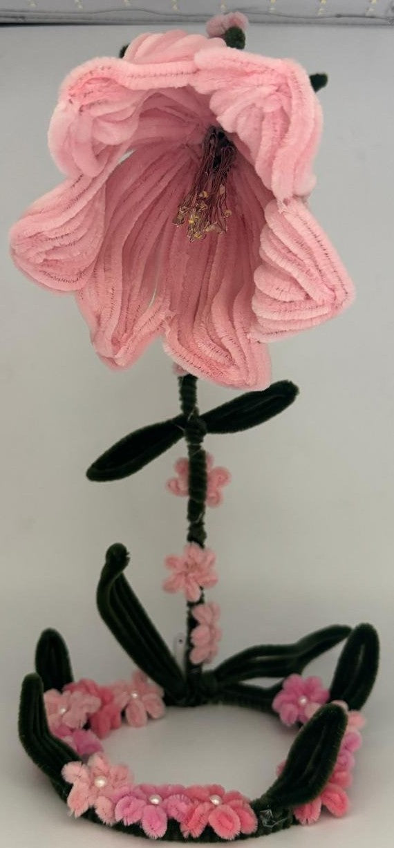 Lamp Pipe Cleaner Hand made Flower LED Lamp – Decorative Bedside Night Light
