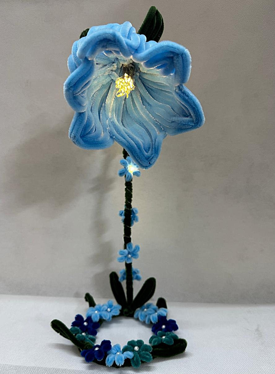 Lamp Pipe Cleaner Hand made Flower LED Lamp – Decorative Bedside Night Light